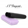 Cigar case S.T. Dupont Duo, Lilac leather and Matte Black metal finish