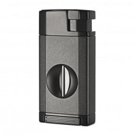 Duo Black Elegant 2-in-1 Lighter and Cigar Cutter