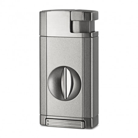 Duo Grey Elegant 2-in-1 Lighter and Cigar Cutter