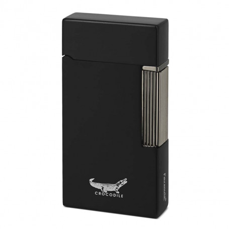 Black Storm Lighter with Red Flame