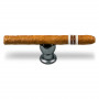 Matte Grey Metal Cigar and Puncher Holder