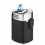 Briquet de Table en Finition Noir Mat Triple Flamme