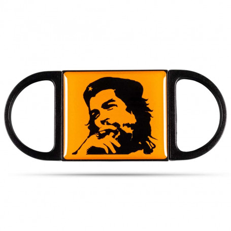 Cortador de charutos laranja com a efígie de Che Guevara