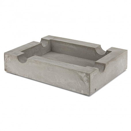 Posacenere rettangolare per sigari, design in cemento grigio