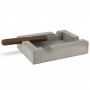 Cenicero Cigarro Rectangular, Diseño Hormigón Gris