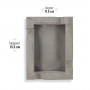 Rectangular Cigar Ashtray, Grey Concrete Design