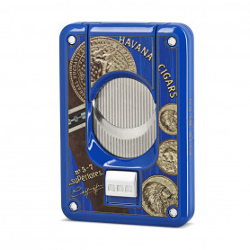 Cigar cutter Elie Bleu Medal Edition Blue Double Blade