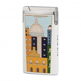 Briquet Elie Bleu modèle J15 Casa Cubana Capitole Blanc