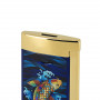 Accendino S.T. Dupont Slim 7, Design Koi Fish Finitura dorata e oro