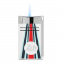 Briquet S.T. Dupont Maxi Jet Le Mans Blanc Chromé