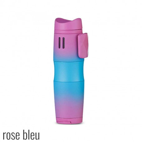 Feuerzeug Sturm 3-flammig Rosa Blau