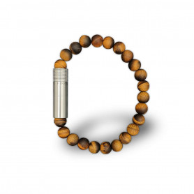 Punch Bracelet Tiger Eye Mat L Les Fines Lames