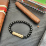 Pulseira Punch Onyx Gold Matte Black L Les Fines Lames