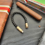 Pulsera Punch Onyx Oro Mate Negro L Les Fines Lames