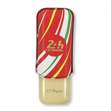 Estuche para puros Rojo Metal Oro 2 puros Colección S.T. Dupont Le Mans