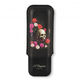 Cigar case Momento Mori Black 2 cigars Collection S.T. Dupont