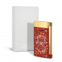 Briquet S.T. Dupont Slim 7, Design Dragon Rouge et Finition Or