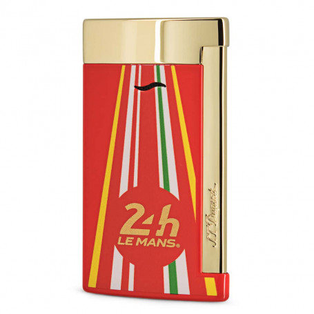 Feuerzeug S.T. Dupont Slim 7, Le Mans Collection Design Rot und Gold Finish