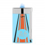 Briquet S.T. Dupont Slim 7, Collection Le Mans Design Bleu et Finition Chromé