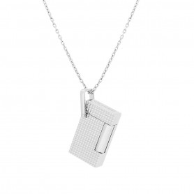 Collier pendentif briquet S.T. Dupont Argenté