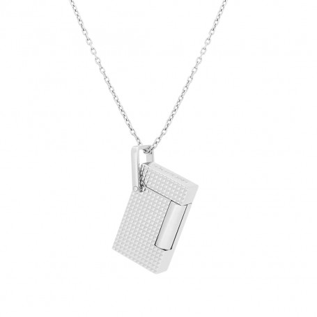 Collier pendentif briquet S.T. Dupont Argenté