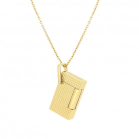 Collier pendentif briquet S.T. Dupont Doré