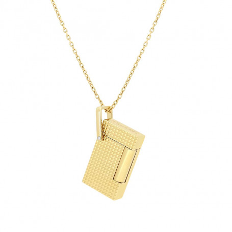 Collier pendentif briquet S.T. Dupont Doré