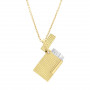 Collier pendentif briquet S.T. Dupont Doré