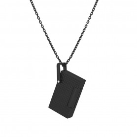 Collier pendentif briquet S.T. Dupont Noir Mat