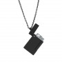 Collier pendentif briquet S.T. Dupont Noir Mat