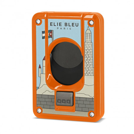 Cigar cutter Elie Bleu Double Lame Noire Casa Cubana Orange - Limited Edition