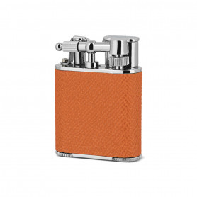 Briquet de Luxe Alfred Junior cuir orange Peter Charles Paris