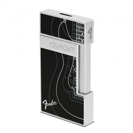 Briquet S.T. Dupont Slimmy Fender Noir et Chrome