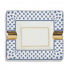 Keramik-Zigarrenascher mit Blumenmotiv