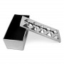 The Grid rectangular polished aluminum cigar ashtray