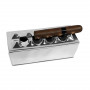 The Grid rectangular polished aluminum cigar ashtray