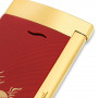 Feuerzeug S.T. Dupont Slim 7 Pferd Rot und Gold