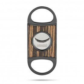 Double-blade cigar cutter Adorini ebony and metal gun