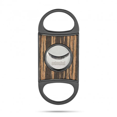 Double-blade cigar cutter Adorini ebony and metal gun