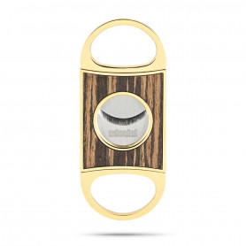 Double-blade cigar cutter Adorini in ebony and gilding