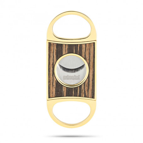 Double-blade cigar cutter Adorini in ebony and gilding