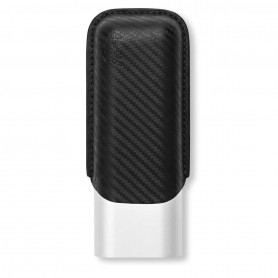 Case for 2 Chrome and Black Carbon cigars