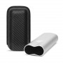 Estojo para 2 charutos Chrome e Black Carbon