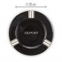 Cendrier cigare S.T. Dupont rond XL noir et chrome