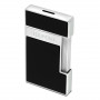 Design nero con accenti cromati per l'accendino Slimmy S.T. Dupont