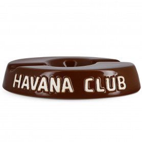 Posacenere Havana Club El Socio in ceramica marrone