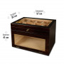 Humidor Adorini Portico Deluxe Castanho