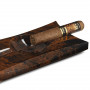 Cigar ashtray Elie Bleu brown obsidian rectangle - 2 cigars
