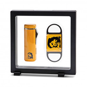 Che Guevara Duo Yellow Cigar Cutter Lighter Set Metal