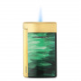 Briquet S.T. Dupont MiniJet Géode vert et doré